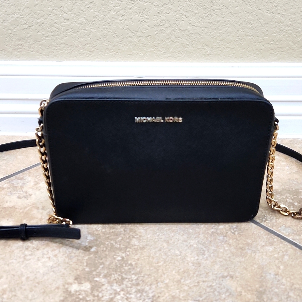 Michael Kors Leather Jet Set East  West Crossbody